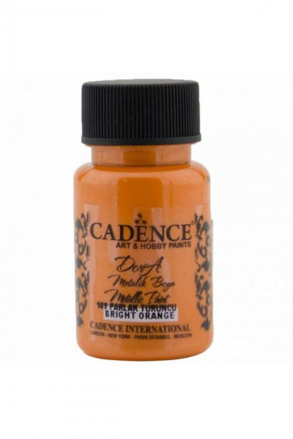 Cadence Yayınları Dora Metalik Boya 50ml Parlak Turuncu 169