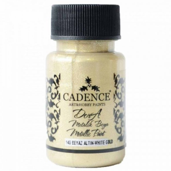 Cadence Yayınları Dora Metalik Boya 50ml Beyaz Altın 148