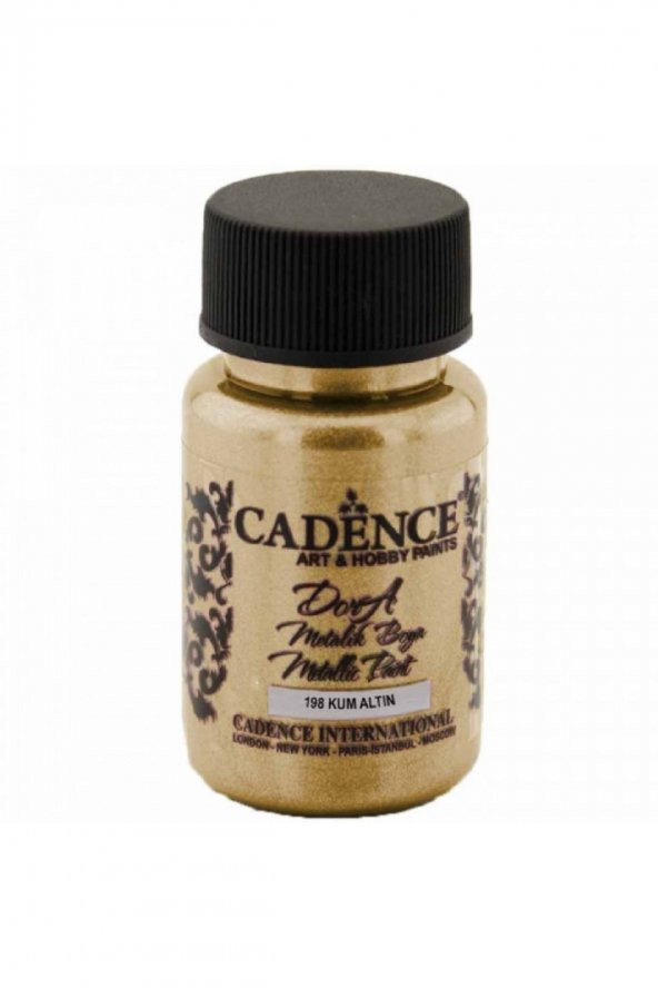 Cadence Yayınları Dora Metalik Boya 50ml Kum Altın 198
