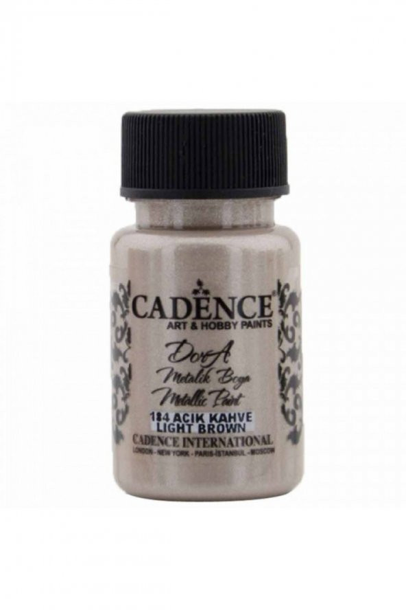 Cadence Yayınları Dora Metalik Boya 50ml Açık Kahve 184