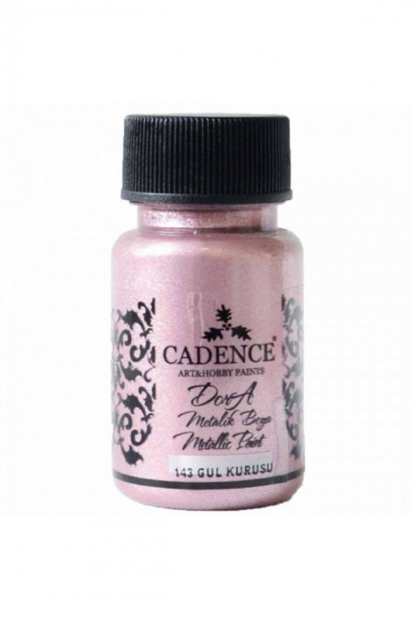 Cadence Yayınları Dora Metalik Boya 50ml Gül Kurusu 143
