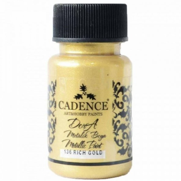 Cadence Yayınları Dora Metalik Boya 50ml Rich Gold 136