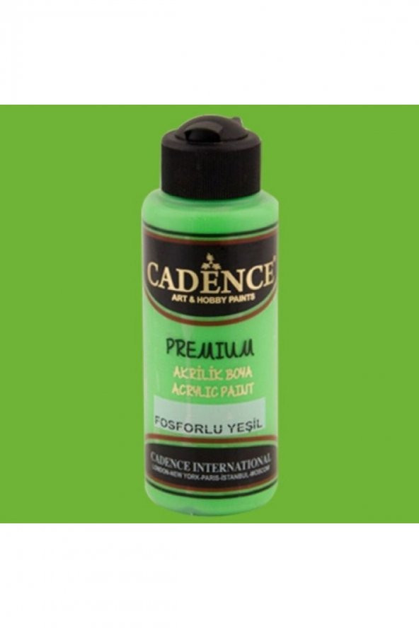 Cadence Yayınları Premium Fosforlu Akrilik Boya 120ml Fosforlu Yeşil FOS-YEŞİL