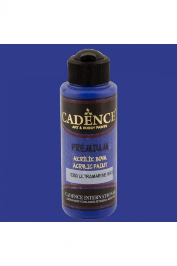 Cadence Yayınları Premium Akrilik Boya 120ml Ultramarine Mavi 0253