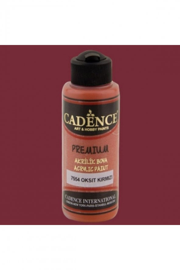 Cadence Yayınları Premium Akrilik Boya 120ml Oksit Kırmızı 7554