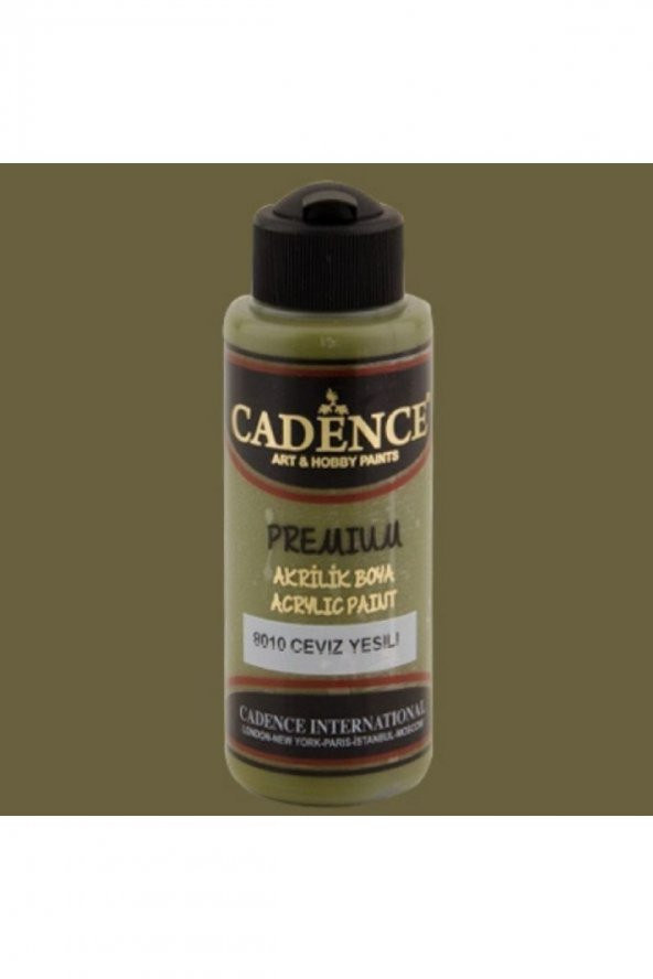 Cadence Yayınları Premium Akrilik Boya 120ml Ceviz Yeşili 8010