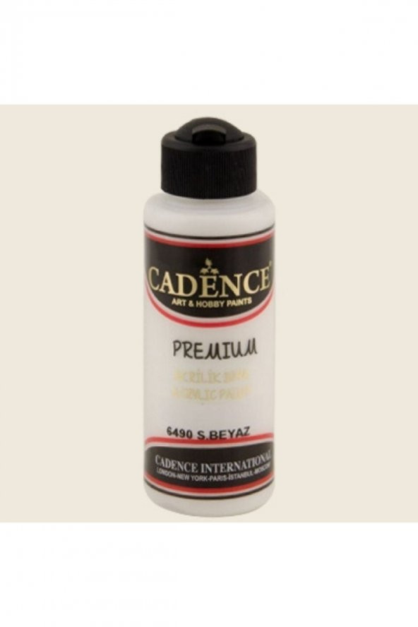 Cadence Yayınları Premium Akrilik Boya 120ml S.Beyaz 6490 - 1