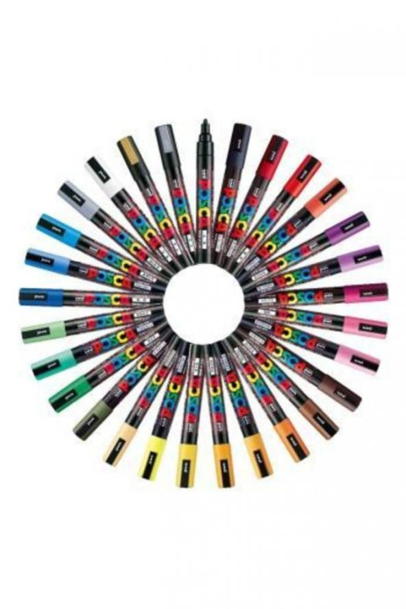 POSCA Uni Master Set Tüm Boylar Ve Tüm Renkler Toplam Fırça Uç Dahil 144 Parça Paket