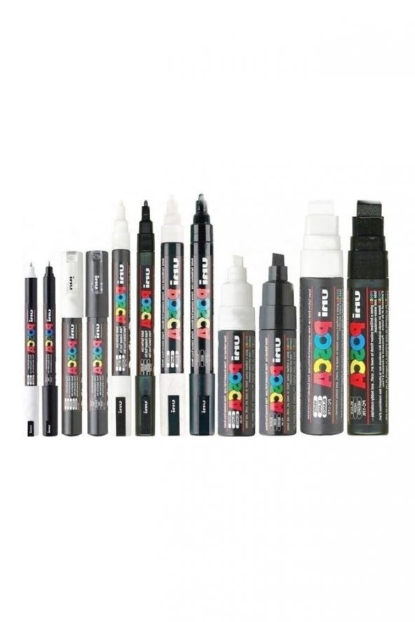 POSCA Uni Master Set Tüm Boylar Ve Tüm Renkler Toplam Fırça Uç Dahil 144 Parça Paket - 3
