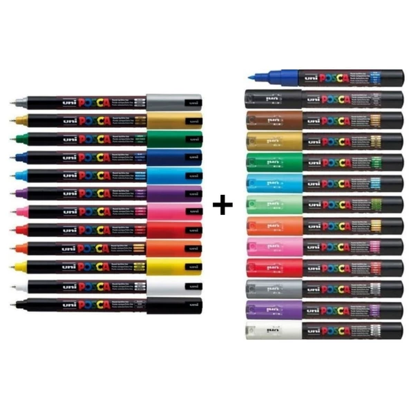 POSCA Uni 1m Ve 1mr 24'lü Set - 2