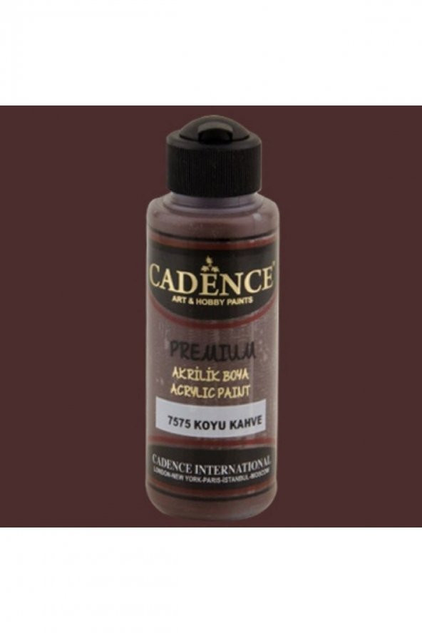 Cadence Yayınları Premium Akrilik Boya 120ml Koyu Kahve 7575