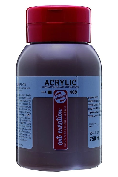 Talens Art Creation Akrilik Boya 750ml 409 Burnt Umber