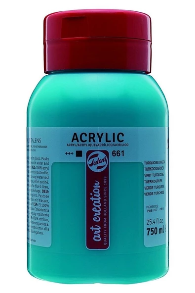 Talens Art Creation Akrilik Boya 750ml 661 Turquoise Green