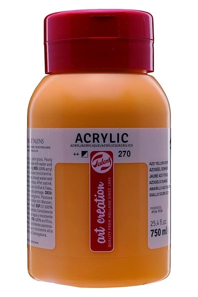 Talens Art Creation Akrilik Boya 750ml 270 Azo Yellow Deep