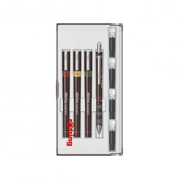 Rotring Isograph Set (0.1-0.2-0.3)+Tikky 0.5 - 3