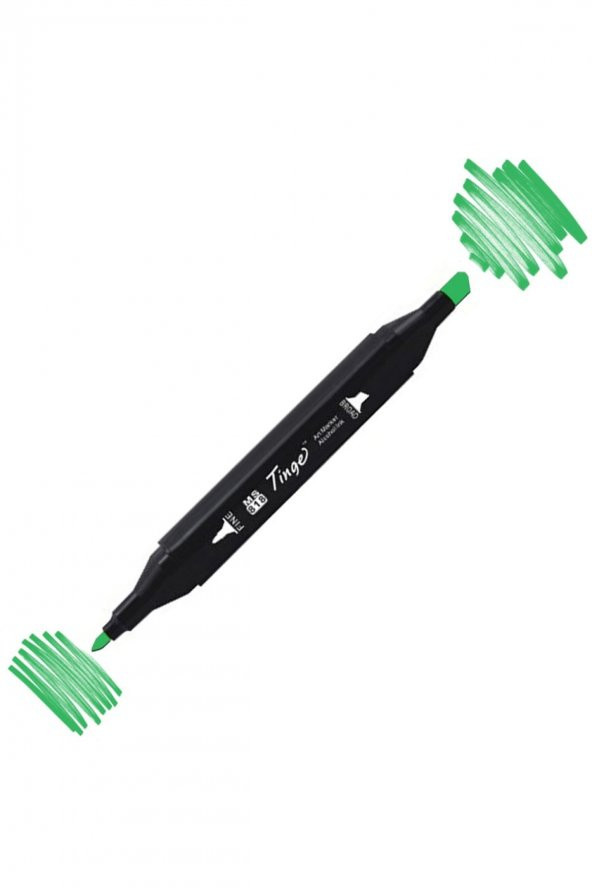 Tinge Twin Çift Uçlu Marker Kalemi G46 Vivid Green