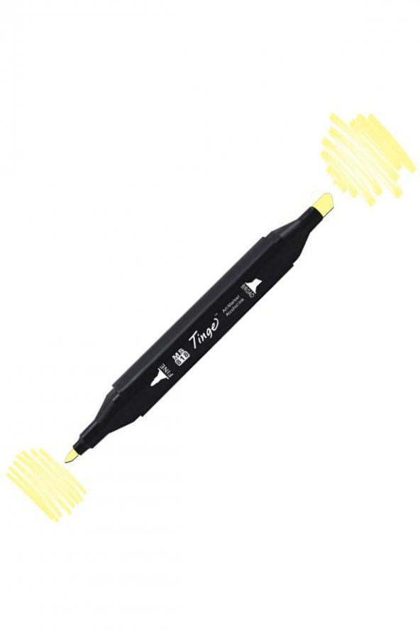 Tinge Twin Çift Uçlu Marker Kalemi Y38 Pale Yellow