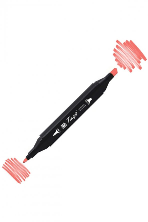 Tinge Twin Çift Uçlu Marker Kalemi R16 Coral Pink