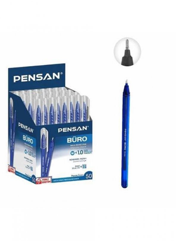 Pensan Büro Tükenmez Kalem 2270 1.0mm Mavi 50’li