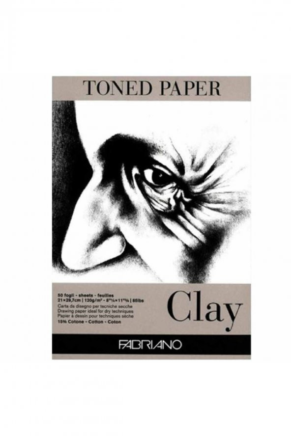Fabriano Toned Paper Clay Eskiz ve Çizim Blok 120gr 50 Sayfa Kil Rengi A4 (21x29,7cm)