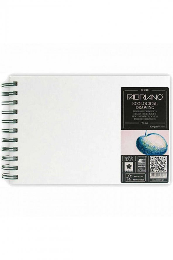 Fabriano Ecological Drawing Book 120gr Portrait Spiralli Çizim Blok 70 Sayfa A3 (29.7x42cm)