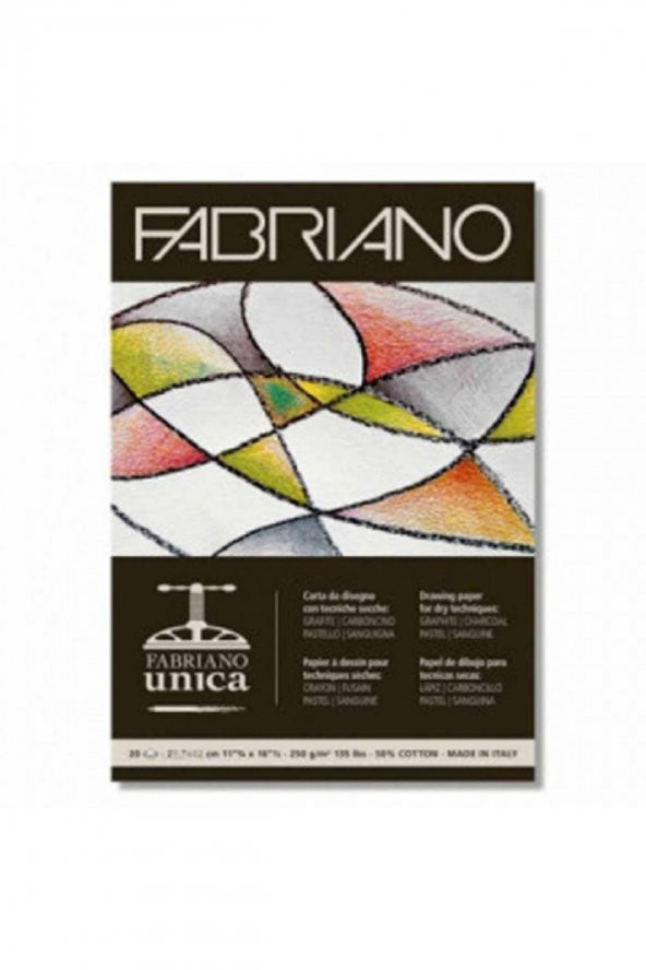Fabriano Unica Blocco 250gr 20 Sayfa A3 (29.7x42cm) Beyaz