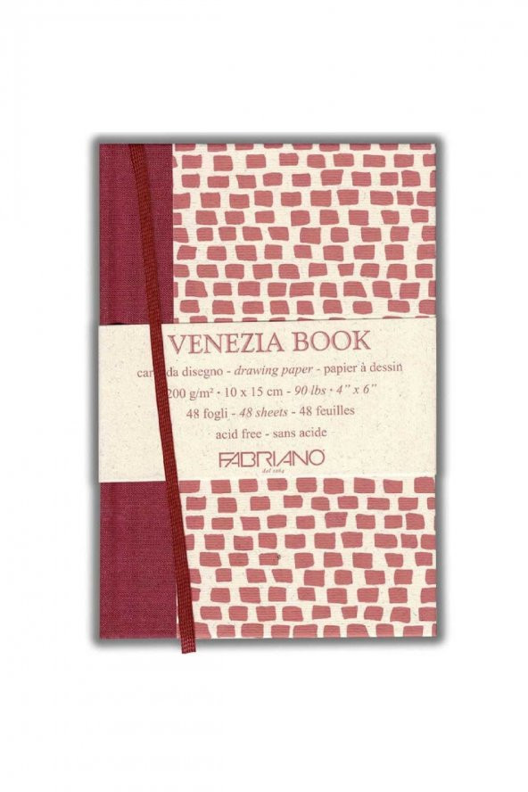 Fabriano Venezia Book Natural Grain 200gr Çizim Defteri 48 Sayfa 10x15cm