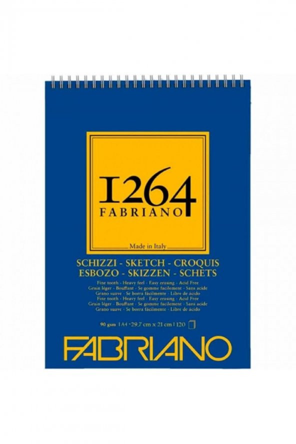 Fabriano 1264 Sketch Eskiz Defteri 90gr 120 Sayfa A4 (21x29.7cm)