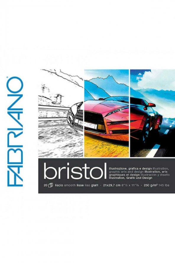 Fabriano Bristol Pad 250gr Markör Blok A4 (21x29.7cm) 20 Sayfa