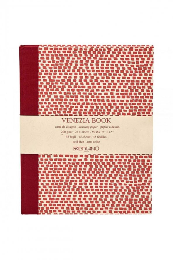 Fabriano Venezia Book Natural Grain 200gr Çizim Defteri 48 Sayfa 23x30cm - 1