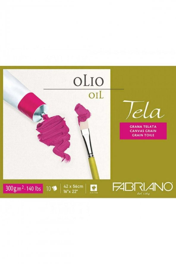 Fabriano Tela Canvas Grain Block 300gr Yağlı Boya Blok 10 Sayfa 42x56cm