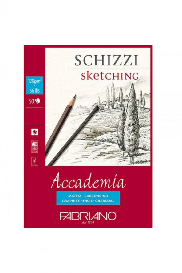 Fabriano Accademia Schizzi 120gr Sketch Çizim Blok A5 50 Sayfa (14.8x21cm)