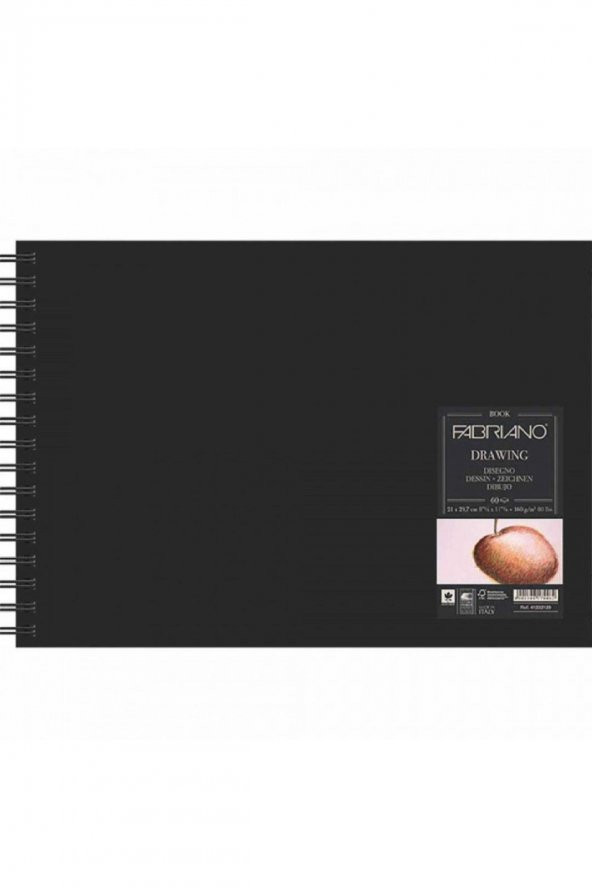 Fabriano Drawing Book Natural Grain 160gr Landscape Spiralli Çizim Blok 60 Sayfa A4 (21x29.7cm)