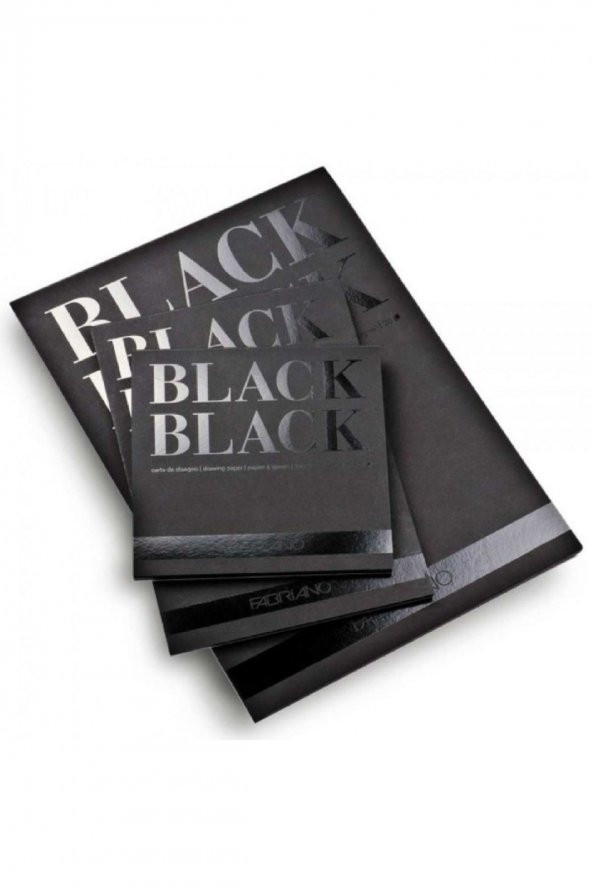Fabriano Black Black 300gr Siyah Çok Amaçlı Resim Blok 20 Sayfa 20x20cm - 2