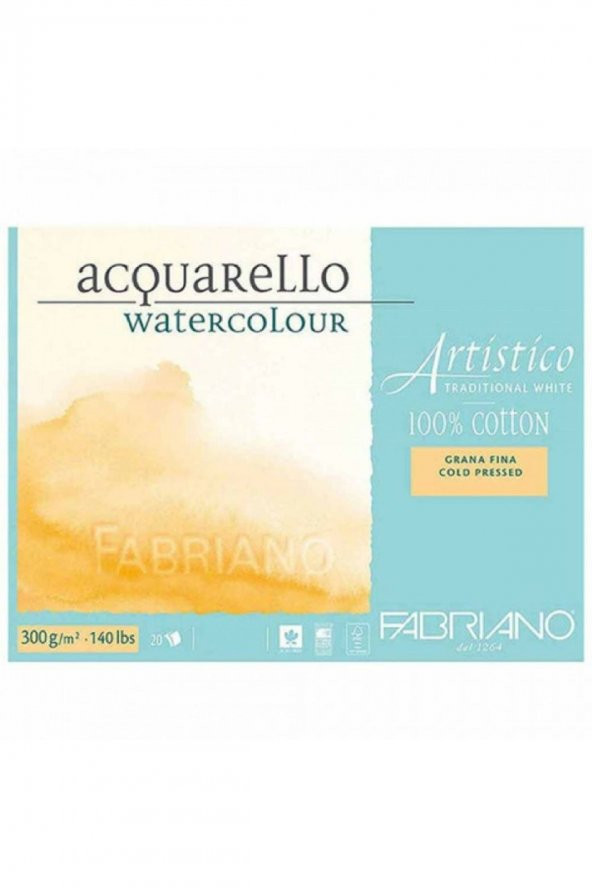 Fabriano Artistico Traditional White Cold Pressed 300gr Suluboya Blok 20 Sayfa 18x26cm