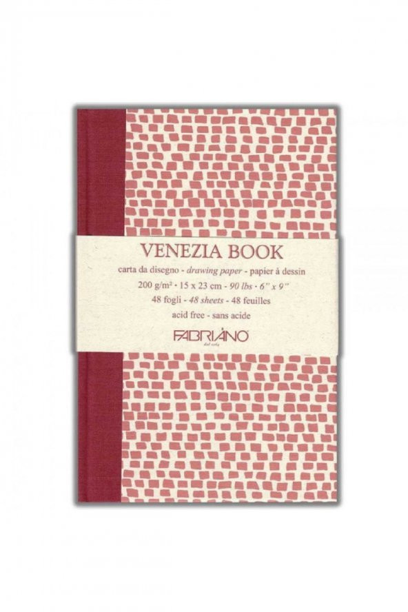 Fabriano Venezia Book Natural Grain 200gr Çizim Defteri 48 Sayfa 15x23cm