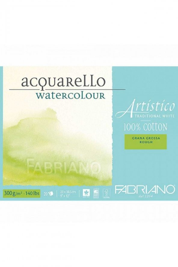 Fabriano Artistico Traditional White Rough 300gr Suluboya Blok 20 Sayfa 23x30.5cm