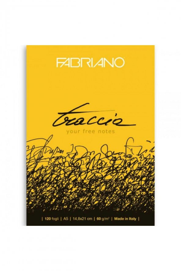 Fabriano Traccia Natural Grain 60gr Sketch Blok 120 Sayfa A5 (14.8x21cm)