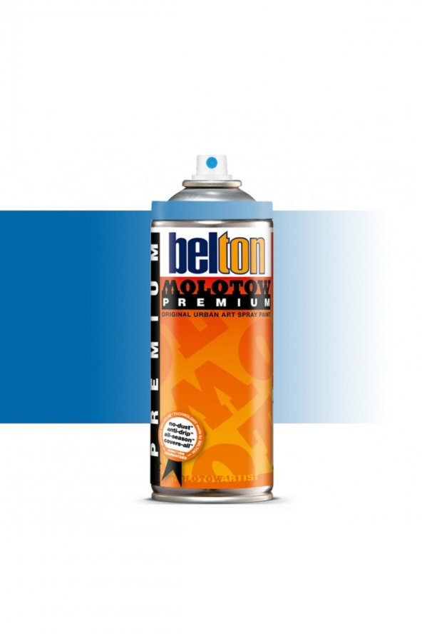 Molotow Belton Premium Sprey Boya 400ml Transparent Shock Blue 243