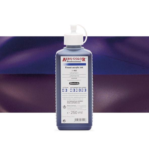 Schmincke Aero Color Professional Finest Akrilik ink. 250ml Ultramarine 402