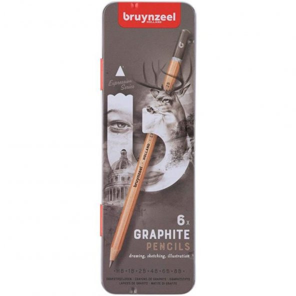 Bruynzeel Graphite Pencils Dereceli Kalem Seti 6lı