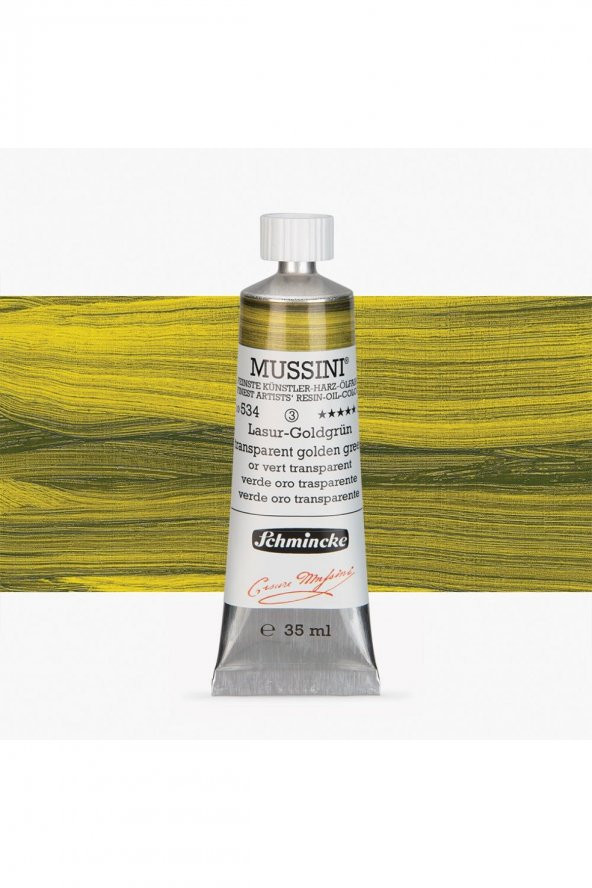 Schmincke  Mussini Yağlı Boya 35ml Translucent Golden Green 534 S.3