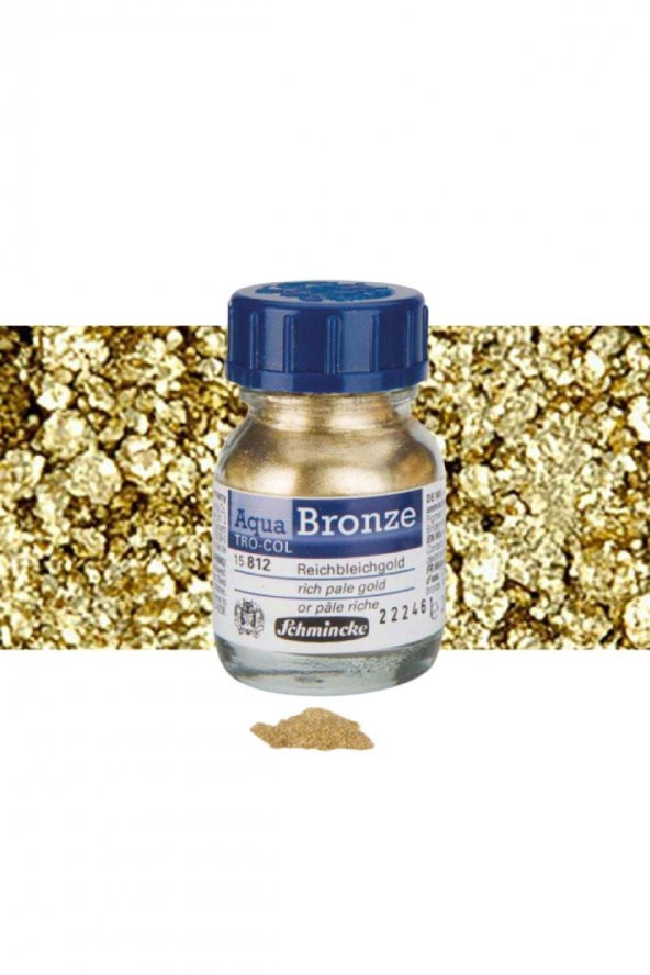 Schmincke Aqua Metalik Sulu Boya Bronzes 20ml Rich Pale Gold 812