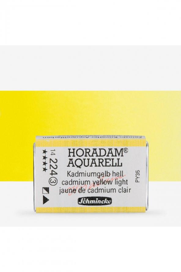 Schmincke Horadam Aquarell Tam Tablet Sulu Boya Cadmium Yellow Light 224 S.3