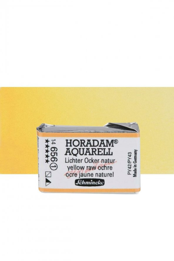 Schmincke Horadam Aquarell Tam Tablet Sulu Boya Yellow Raw Ochre 656 S.1