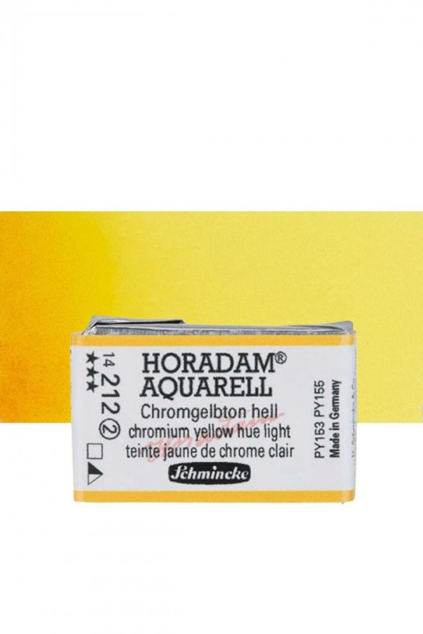 Schmincke Horadam Aquarell Tam Tablet Sulu Boya Chrome Yellow Light 212 S.2