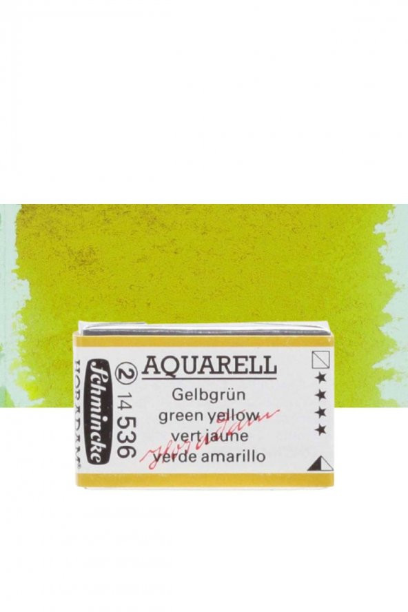 Schmincke Horadam Aquarell Tam Tablet Sulu Boya Green Yellow 536 S.2 - 1