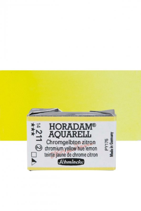 Schmincke Horadam Aquarell Tam Tablet Sulu Boya Chrome Yellow Lemon 211 S.2