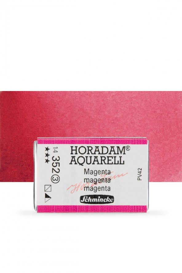 Schmincke Horadam Aquarell Tam Tablet Sulu Boya Magenta 352 S.3 - 1
