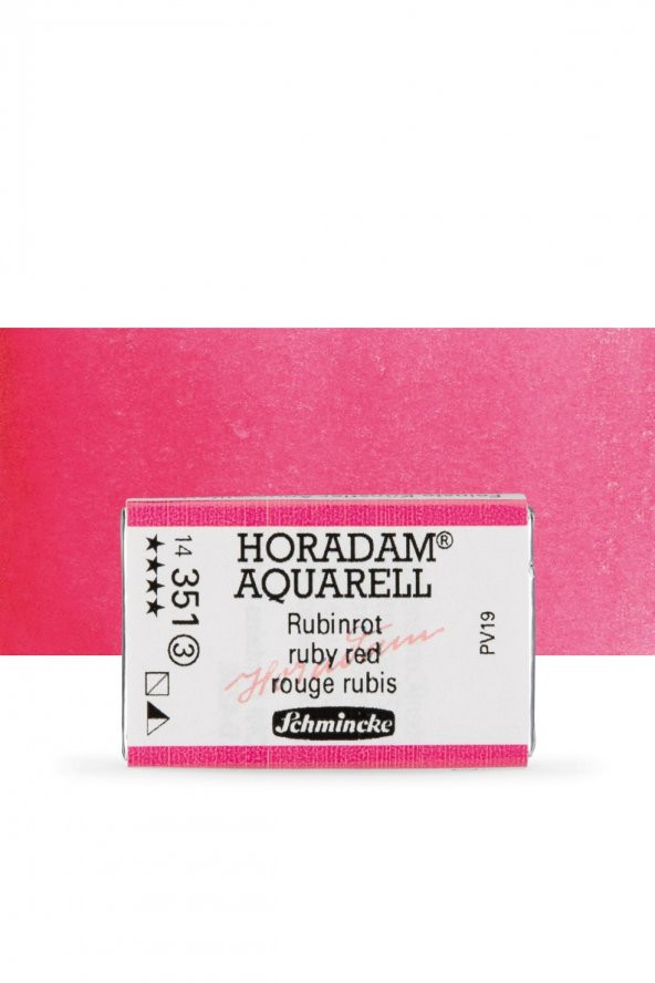 Schmincke Horadam Aquarell Tam Tablet Sulu Boya Ruby Red 351 S.3 - 1